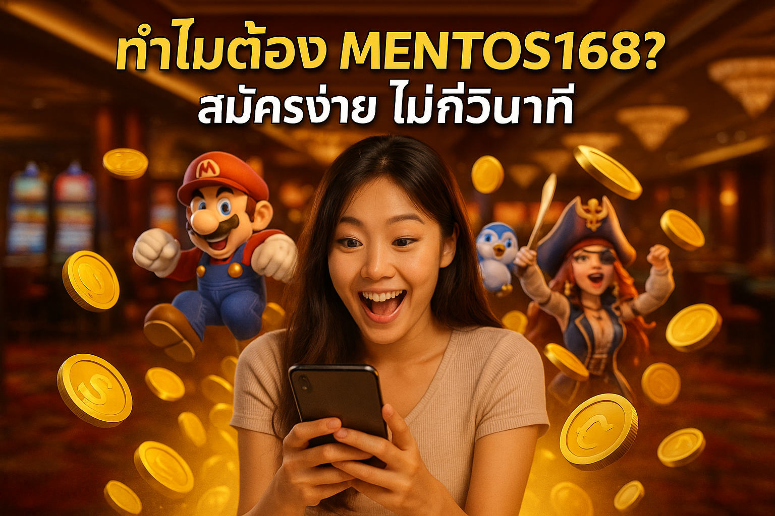 ทำไมต้อง MENTOS168? สมัครง่าย ไม่กี่วินาที